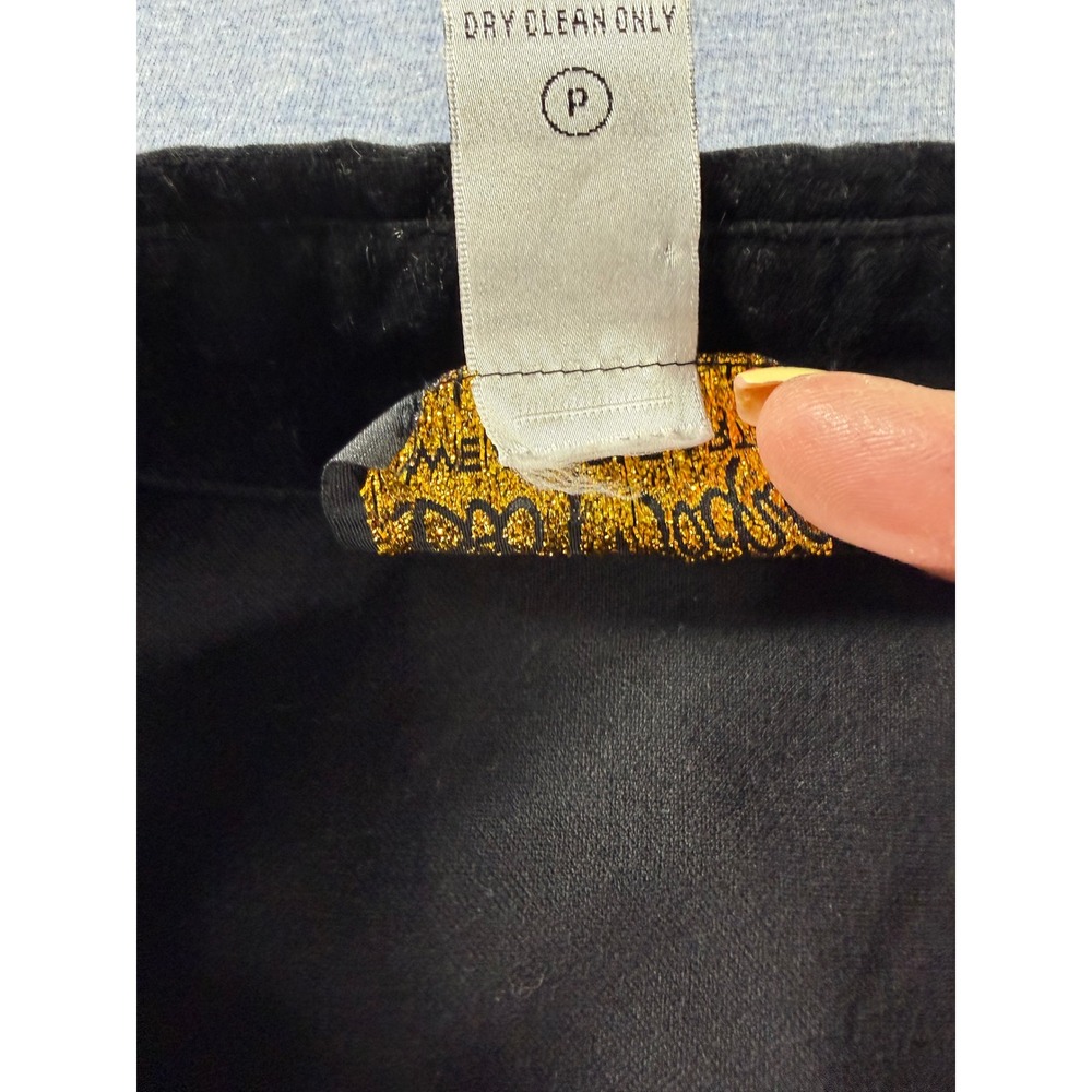 Bob Mackie Wearable Art Vintage Black Velvet Embroidered Floral Jacket Small - Picture 4 of 6